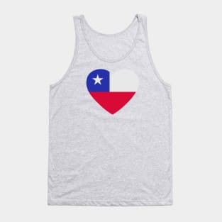 I Love Chile // Heart-Shaped Chilean Flag Tank Top